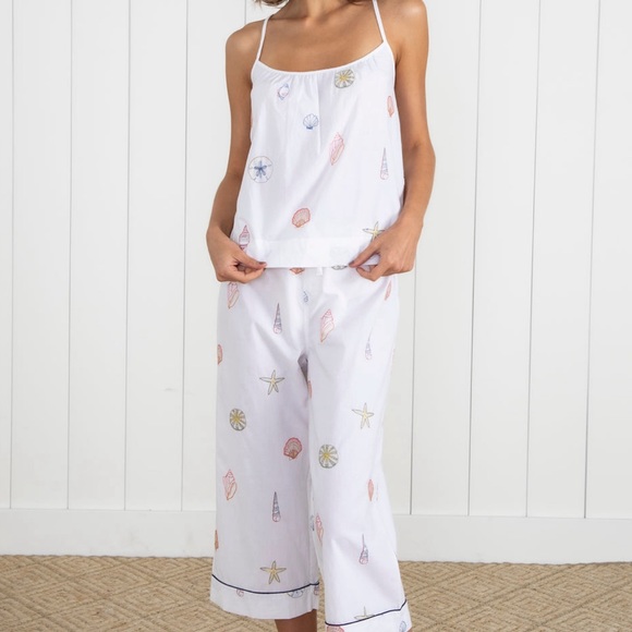 Printfresh Other - Print fresh🌞 Emboidered Shells Sand cami/ cropped set -large